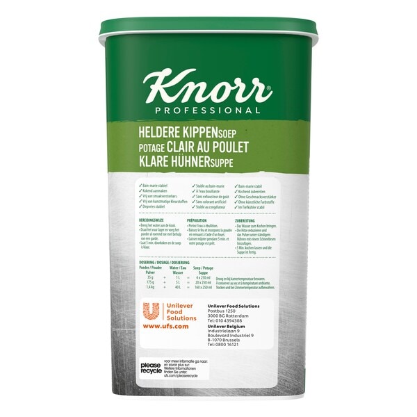 Knorr Professional Heldere Kippensoep 1.4kg - 