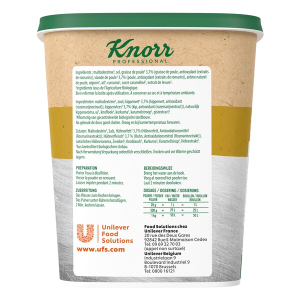 Knorr BIO Kippenbouillon Poeder 1 kg - 