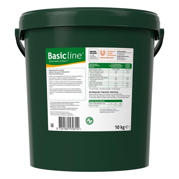 Basicline Bouillon de Poule en Poudre 10 kg - 