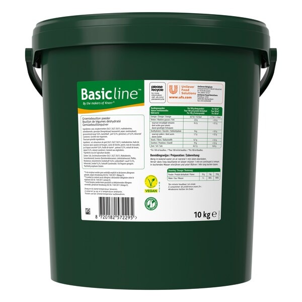 Basicline Bouillon de Légumes en Poudre 10 kg - 