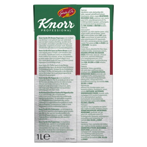 Knorr Professional Garde d'or Sauce au Poivre Brune 1L - 