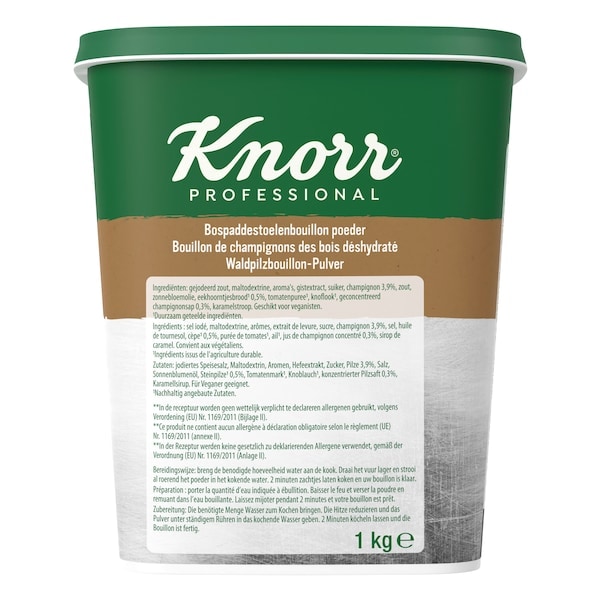 Knorr Professional Bouillon de Champignons des bois en Poudre 1 kg - 
