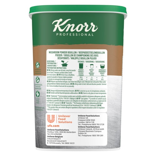 Knorr Professional Bouillon de Champignons des bois en Poudre 1.1 kg - 