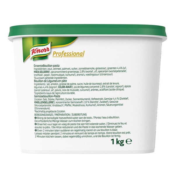 Knorr Professional Bouillon de Légumes en Pâte 1 kg - 