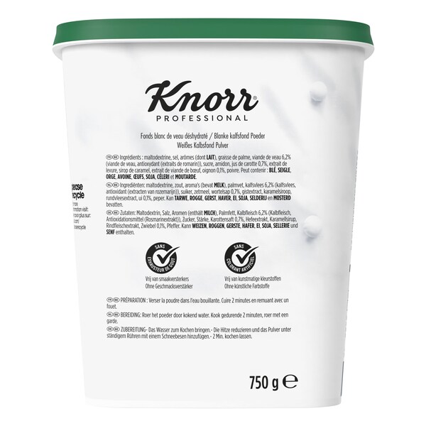 Knorr Professional Fond Blanc de veau 750gr - 