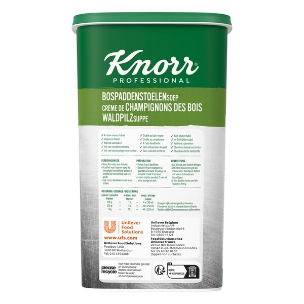 Knorr Professional Crème de Champignons des bois en Poudre 1 kg​ - 