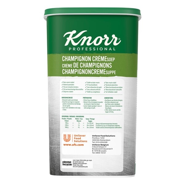 knorr Professional Crème de Champignons en Poudre 900 g​ - 