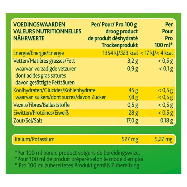 Knorr 1-2-3 Bouillon de Poule pauvre en sel en Poudre 1.2 kg - 