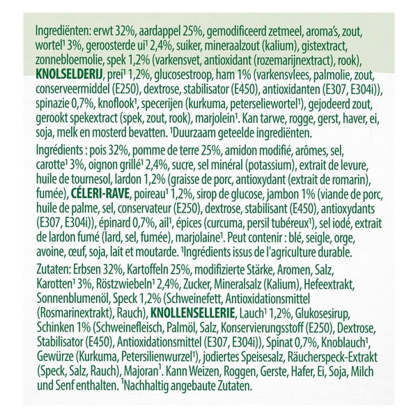 Knorr Professional Potage aux Pois en Poudre 1.38 kg - 