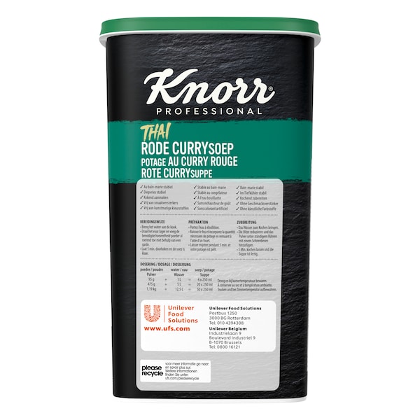 Knorr Potage au Curry Rouge Thai 1.19 kg - 