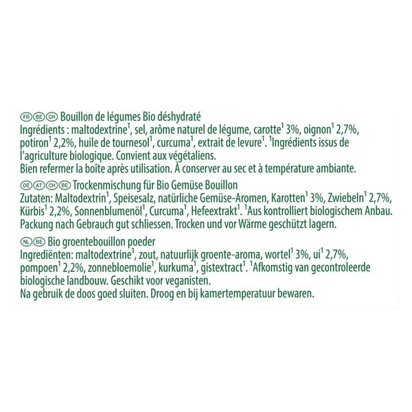 Knorr Professional BIO Bouillon de Légumes en Poudre 1 kg - 