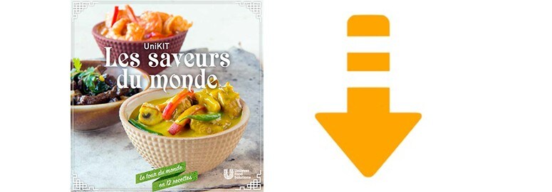 Téléchargez le livret de recettes 'Les saveurs du monde'