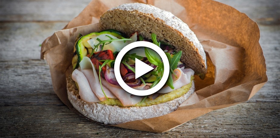 Rôti de porc aux légumes grillés 