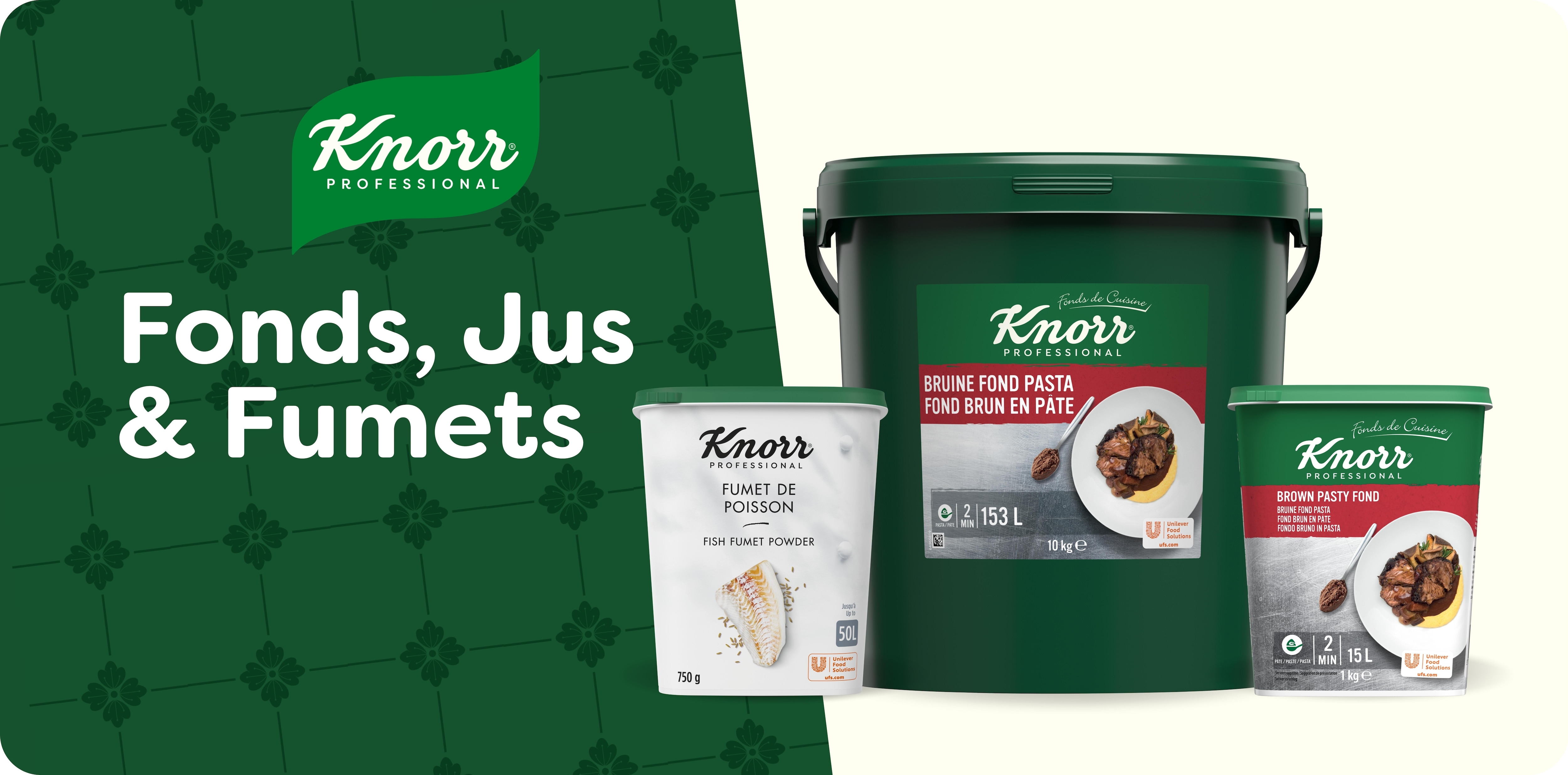 Knorr Professional - Fonds, Jus et Fumets en Poudre & Pâte