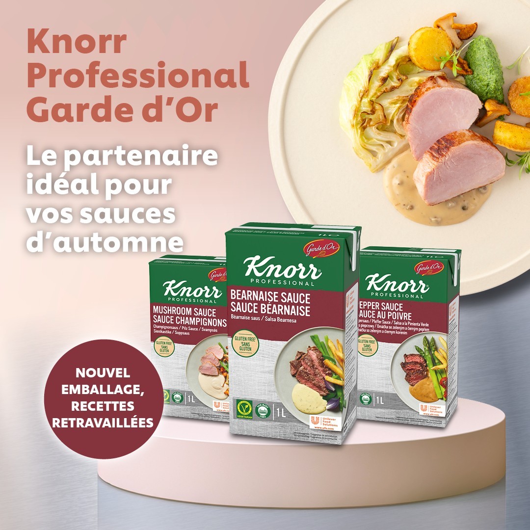 Les sauces liquides Knorr Professional Garde d'Or