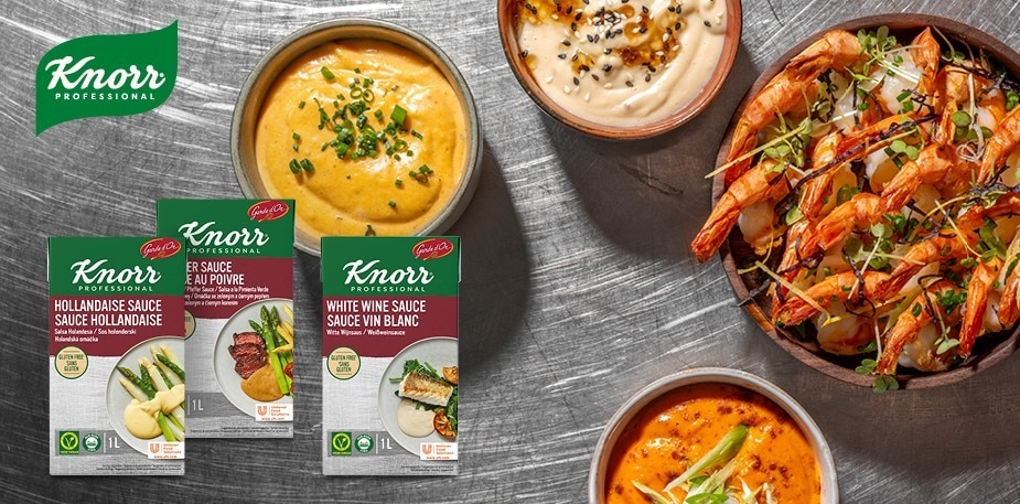 Les sauces liquides Knorr Professional Garde d'Or