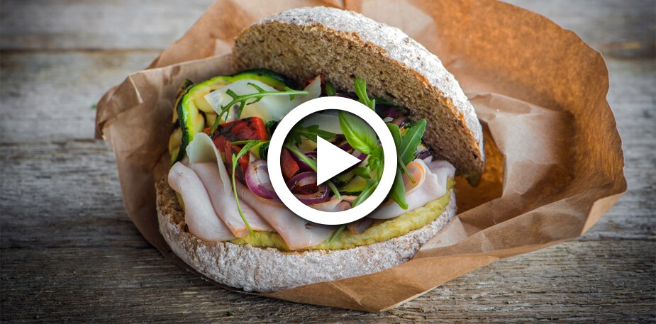 Geroosterd varkensgebraad met gegrilde groenten