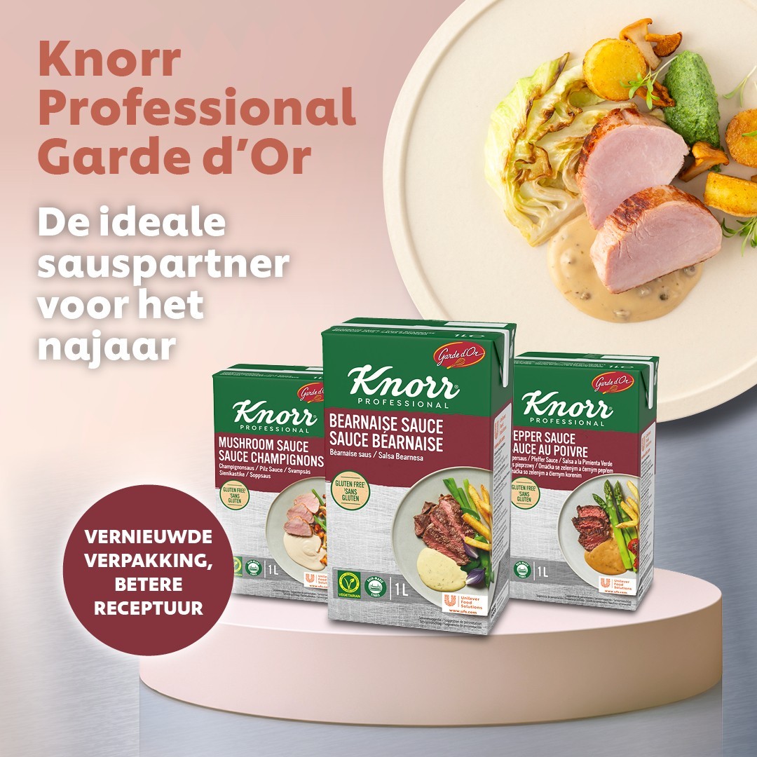 De vloeibare sauzen van Knorr Professional Garde d'Or