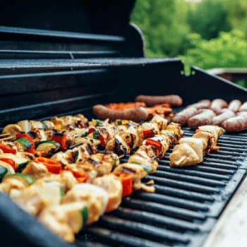 BBQ vlees op grill